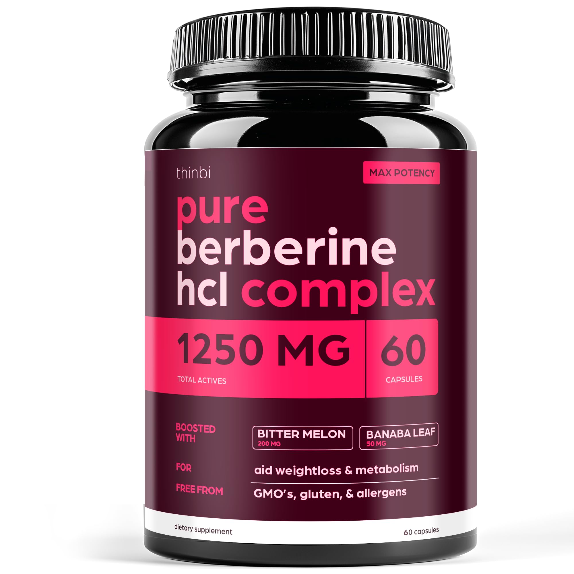 Amazon.com: Artnaturals Thinbi Berberine HCl Capsules with Bitter